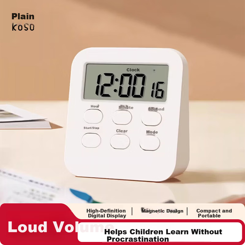 Kousu Student Silent Timer Time Manager Kitchen Baking Timer Study Exam Reminder Multifunctional Smart Mini Alarm Clock