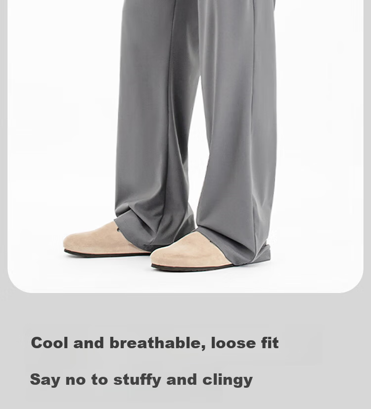 Yiershuang Men's Spring Summer Cotton Sleep Pants Casual Wearable Antibacterial Mite-Resistant Loose Comfortable 100% Cotton Home Pants 10