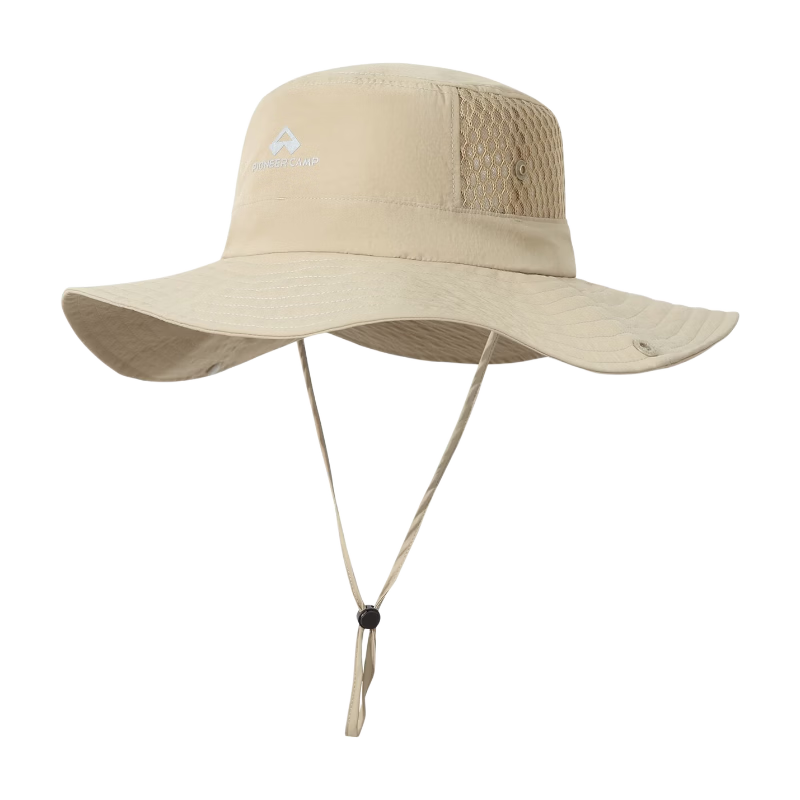 Pioneer Camp Unisex Fisherman Hat Outdoor Wide Brim Sun Hat Summer New Fishing Mesh Breathable Quick-Dry Sun Protection Cap