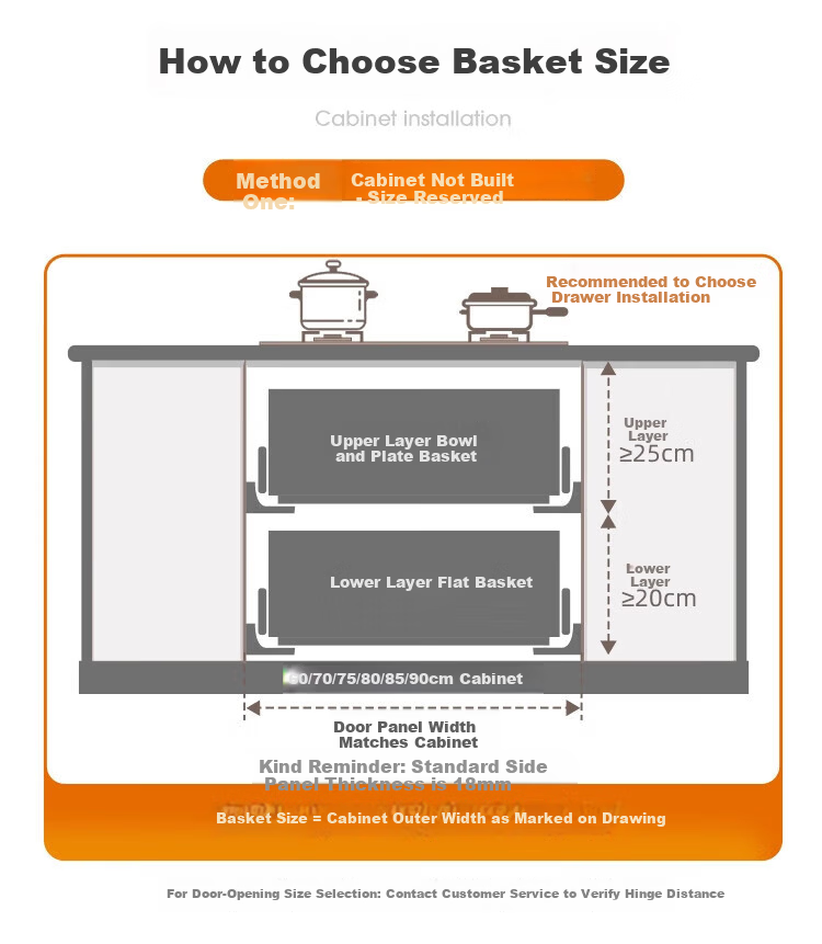 Cobbe Kitchen Pull-Out Aluminum Alloy Cabinet Drawer Double-Layer Dish and Utensil Storage Rack Spice Bowl Basket 16