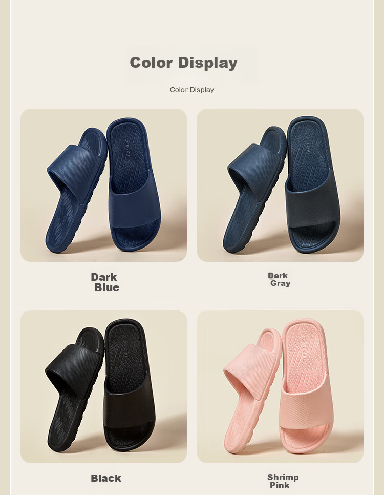 Banzhulin Slippers for Women, Couples' Home And Travel Lightweight Non-Slip Bathroom EVA Sandals, Ultra-Light Model - Shrimp Pink Women's Size 36-37 8