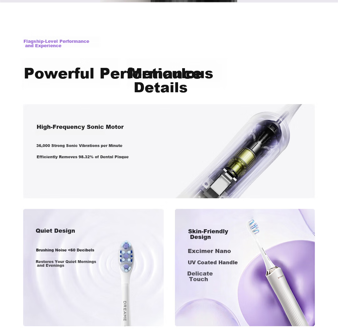 Dreame [CR7 Edition] Electric Toothbrush NB01 Obsidian Black Price Protection 618 AI Keyless Pressure Gum Care Practical Birthday Gift for Boys and Girls Children's Day Gift 9