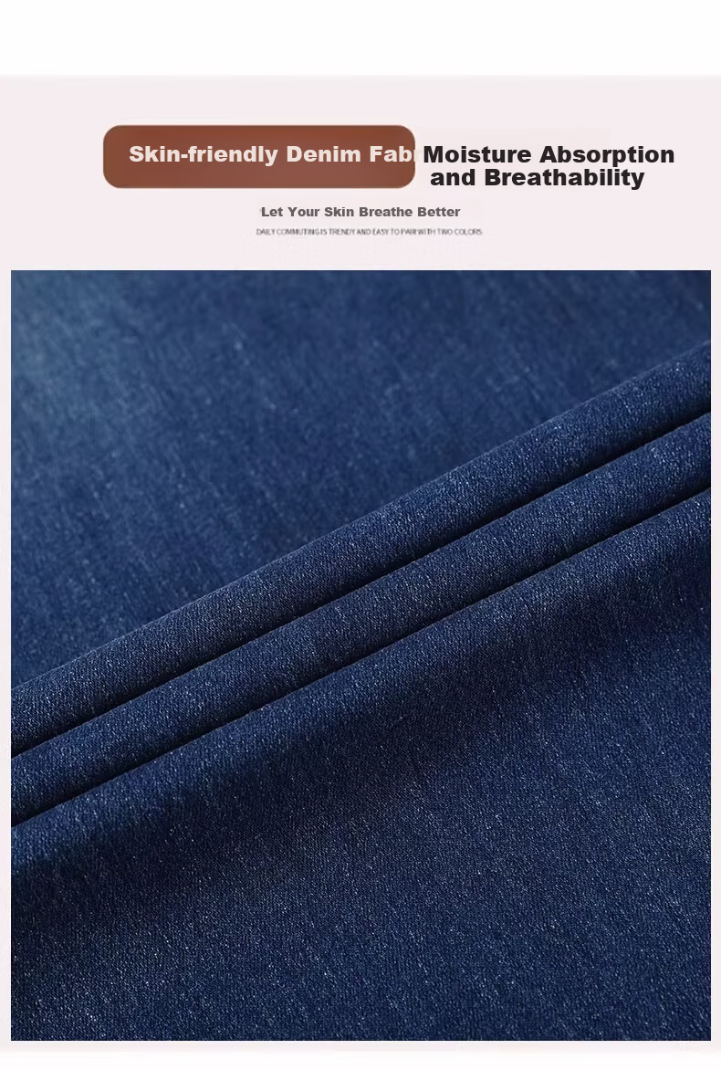 Langsha Women's Jeans 2026 New Retro High-Waist Wide-Leg Pants Slimming Double-Button Straight Micro-Flare Trousers for Petite 7