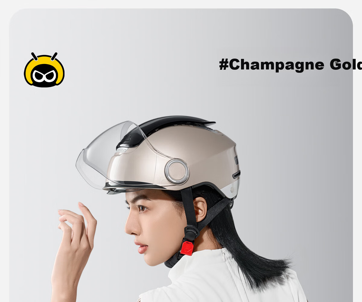 TWOBEE 3C Certified Electric Motorcycle Helmet, Four-Season Universal Half Helmet, Sun Protection and Anti-Fog Dual Visor, Zero-Pressure Sunroof, Unisex Electric Scooter Helmet TK47 38