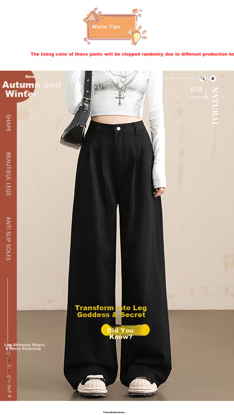 BEAUTIFUL WARDROBE White High-Waist Denim Wide-Leg Pants for Women Loose Casual Lazy Style Spring Summer Slimming Floor-Length Trousers 1