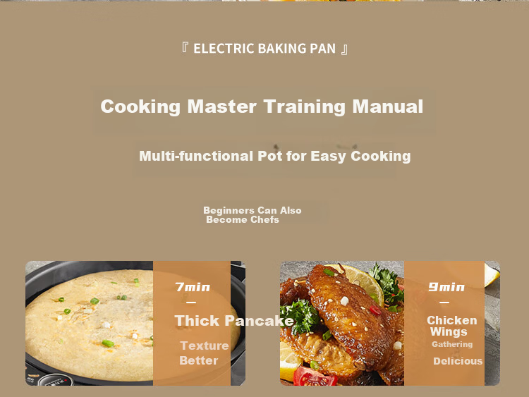 Liven Stainless Steel Electric Griddle for Home Use, Non-Coated, 38mm Deep, 1800W Double-Sided Heating, Pancake Maker, Uncoated Electric Frying Pan, Breakfast Machine LR-B3097 8
