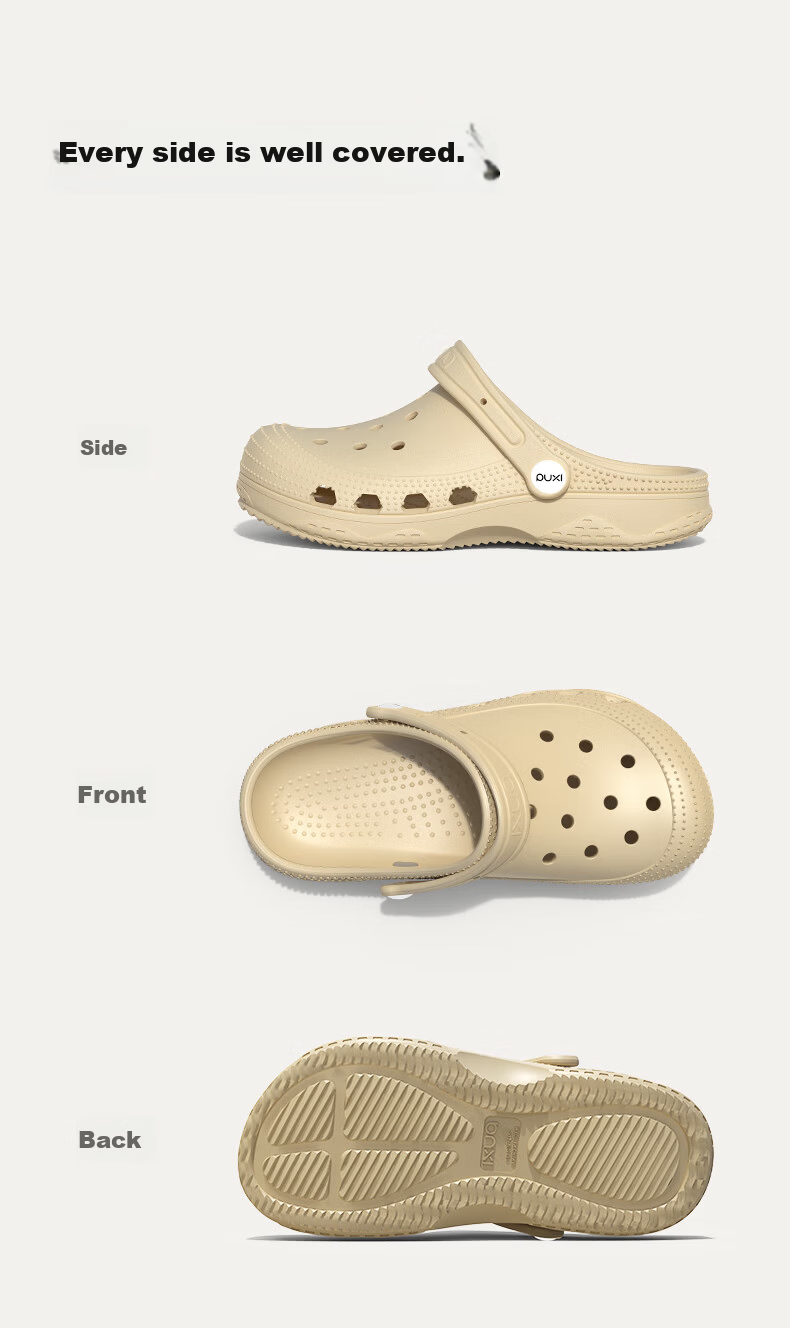 Puxi Women's Summer Thick-Soled Cloud White Slip-On Sandals Non-Slip Beach Shoes for Couples Size 39-40 13