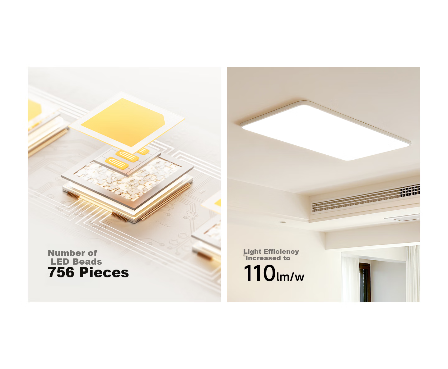 Jundun Full Spectrum Seamless Eye Protection Bedroom Ceiling Light 5th Gen Pro Ultra-thin Modern Minimalist All-inclusive 9