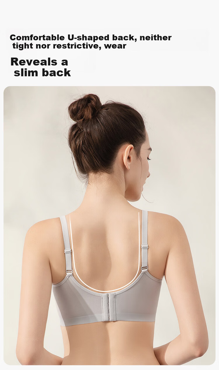 Ordifen Women's Breathable Deep V Small Bust Mango Cup Soft Underwire Push-Up Side Support Bra XBHA18 23