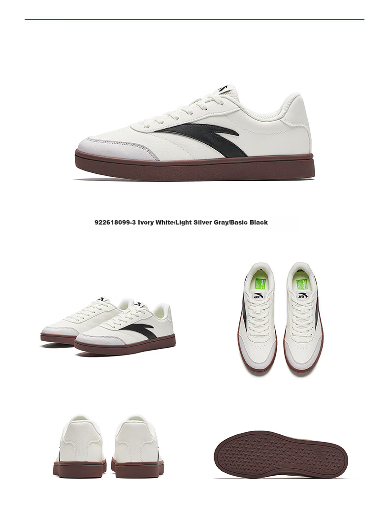 Anta Vitality Women's Skate Shoes Classic Thin Sole Low-Top Summer Breathable White Casual Shoes Mother's Day Gift 18