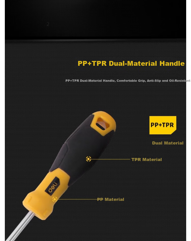 Deli Tool Flathead Screwdriver 6x200mm DL6362001 5
