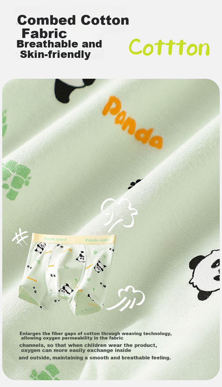 Miiow Kids Boys Cotton Antibacterial Boxer Briefs Mid-Large Boys Four-Point Shorts 6-Pack 4