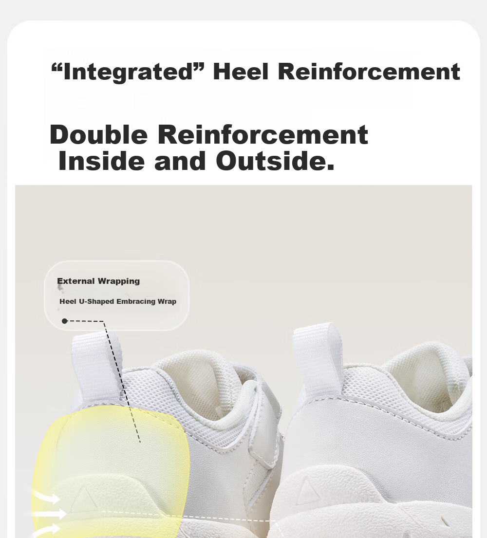 BOBDOG Toddler Baby First Walking Shoes 26 Spring New Boys Girls Soft Sole Breathable Non-slip Functional Shoes White 19 6