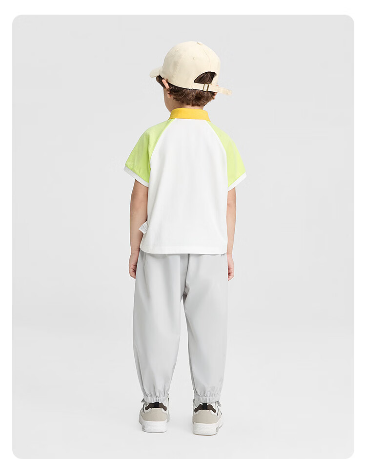Balabala Boys Short Sleeve Set Kids Baby 2026 New Summer Raglan Sleeve Delicate Bear Two-Piece Skin-Friendly 12