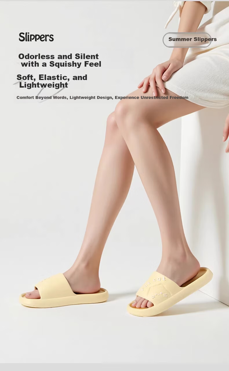 Zhiying Women's Summer Indoor Home Shower Slippers Silent Non-Slip Soft Sole Men's Green Sandals Size 36-37 3