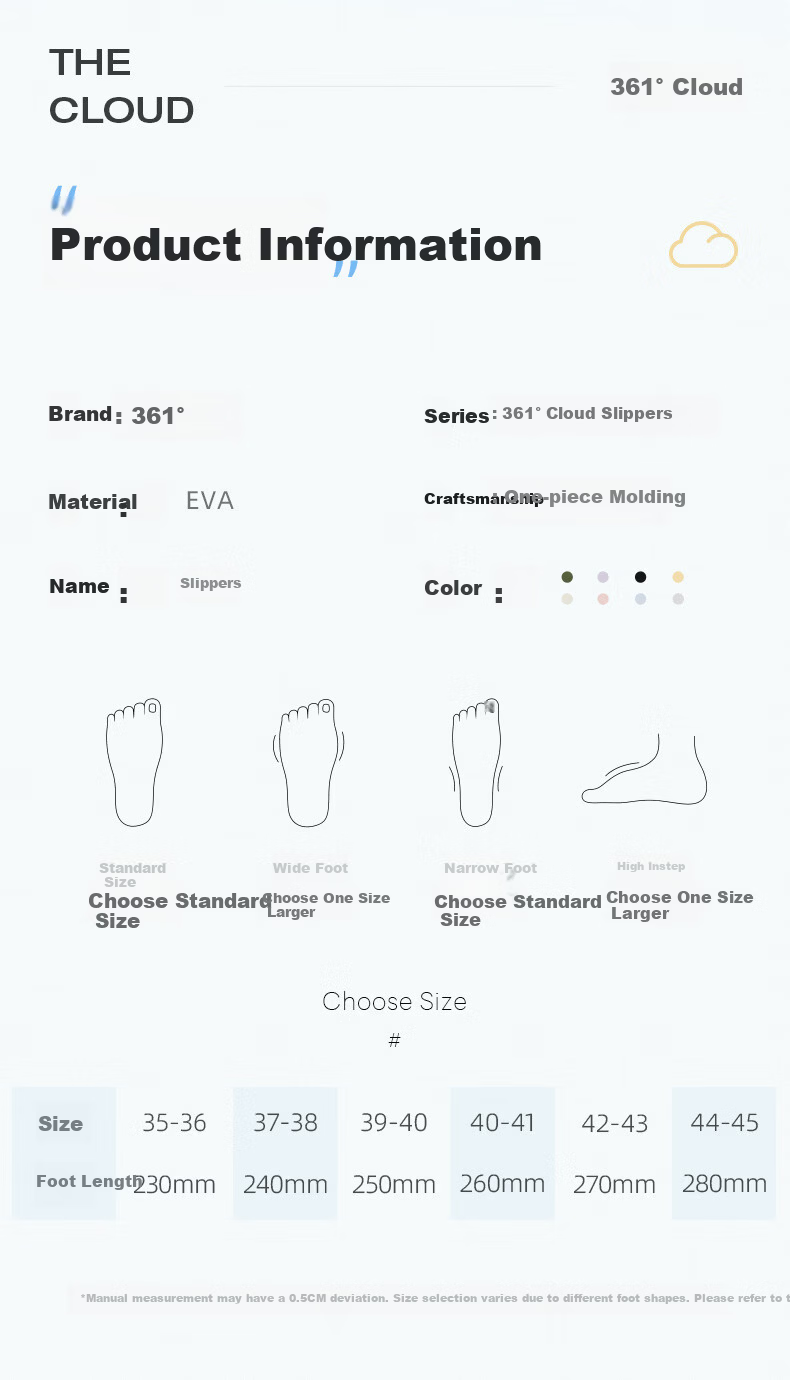 361° Cloud Thick Sole Men's Non-Slip Indoor Casual Slide Sandals 3