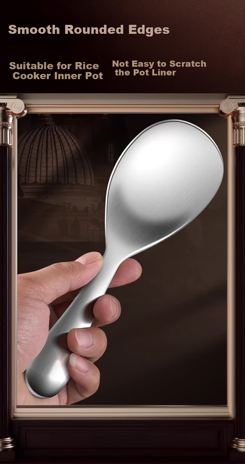KATEI STORY Japanese 316L Stainless Steel Rice Scoop Non-Stick Food-Grade Rice Paddle for Household Rice Cooker 6