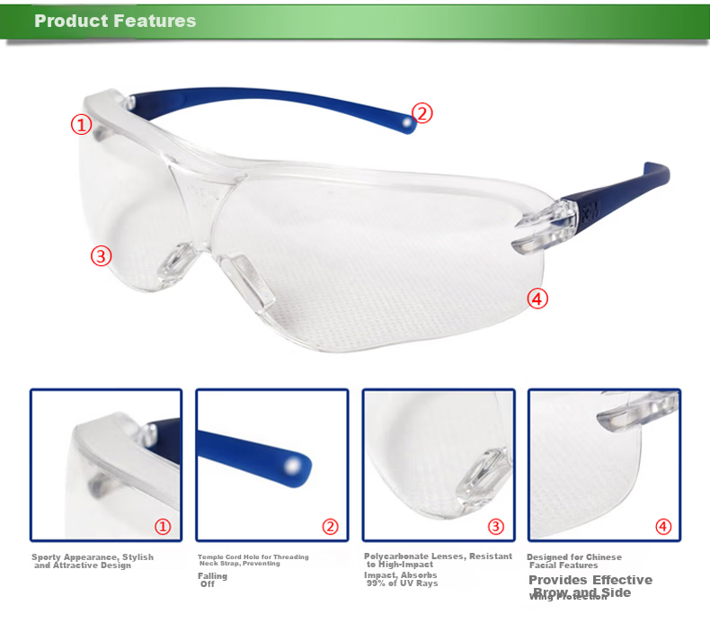 3M Protective Safety Glasses Dustproof Impact Resistant Windproof Goggles Cycling Safety Eyewear 10434 1