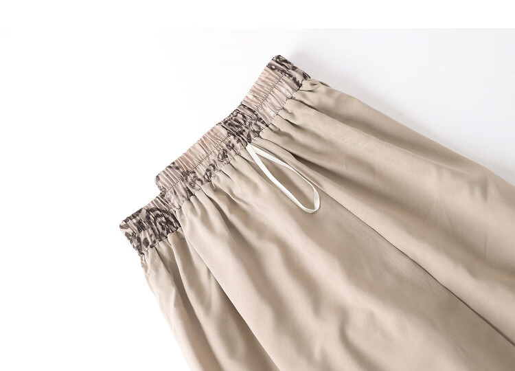 Demana Tropical Forest Summer Layered Texture Elastic Waist Printed A-Line Slimming Loose Skirt for Women Premium 16