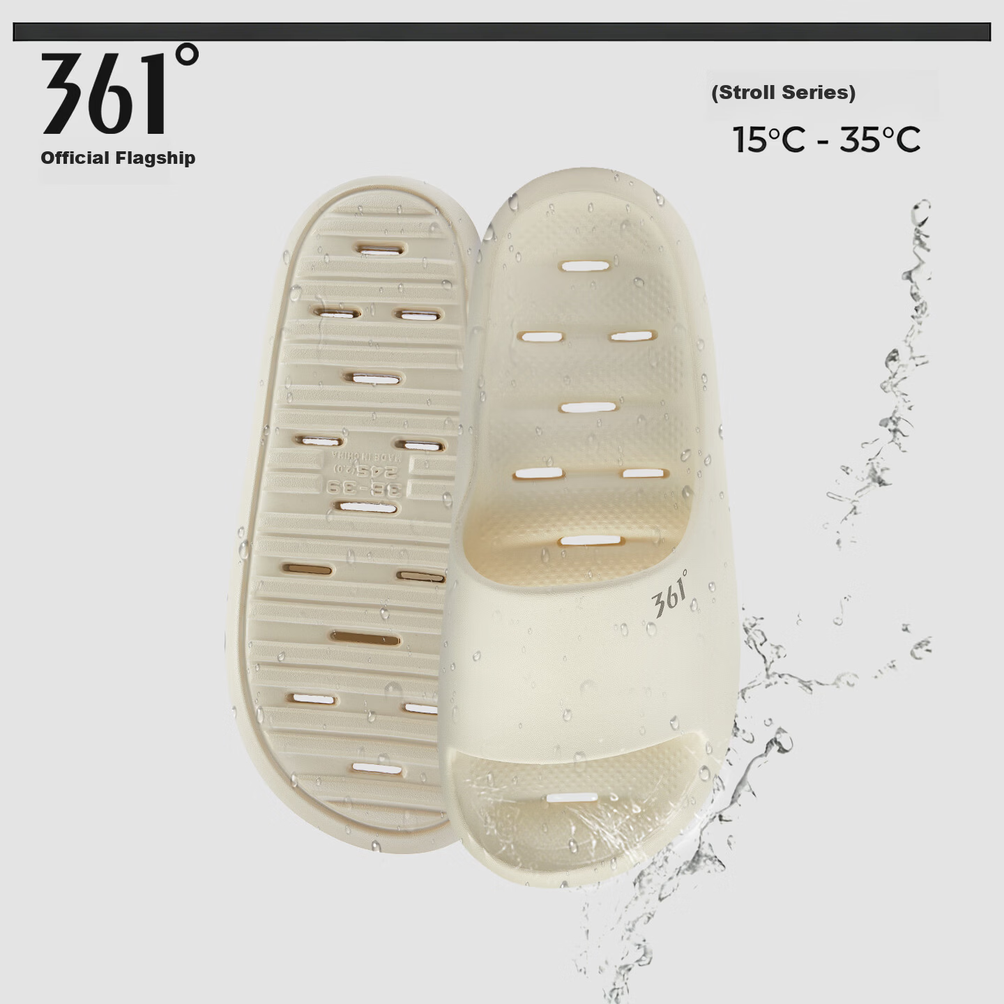 361° Feiyu SU Men's Bathroom Shower Non-Slip Water-Draining Indoor EVA Quick-Dry Soft Sole Slide Sandals
