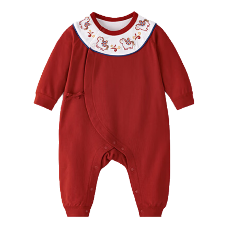 Koala Bibi [Instant Blessings] Newborn Romper Year of the Horse Soft Cotton One-Piece Pajamas Full Moon Outfit