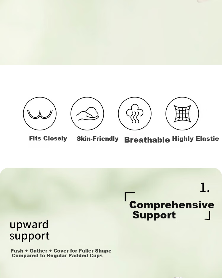 Hodo Ice Silk Seamless Off-Shoulder Strap Wireless Bra for Women, Large Bust Minimizing, Small Bust Enhancing, Versatile Tank Top Style 2