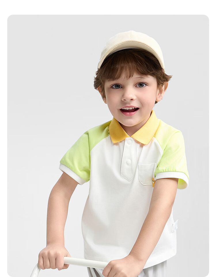 Balabala Boys Short Sleeve Set Kids Baby 2026 New Summer Raglan Sleeve Delicate Bear Two-Piece Skin-Friendly 10