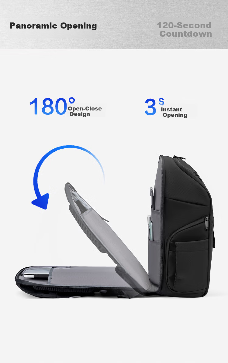 HLA Three-Body Collaboration Men's Backpack Business Travel Commuter Versatile Large Capacity Laptop Bag 10