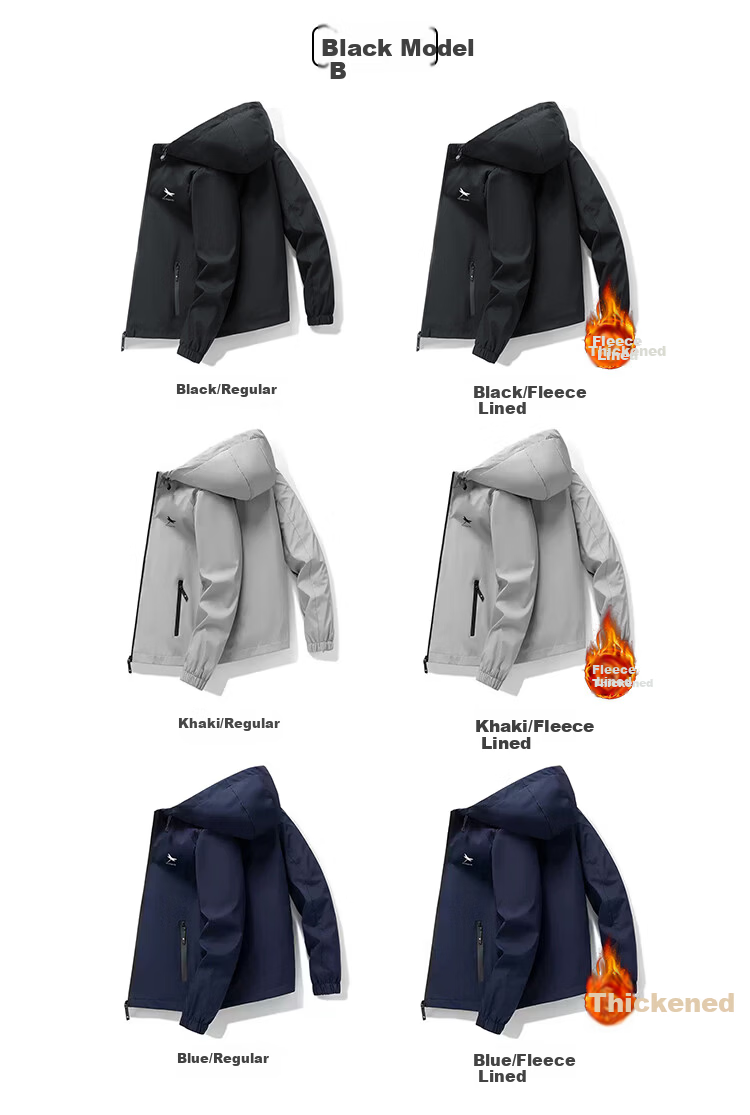 RED DRAGONFLY Men's Business Casual Fashion Simple Versatile Loose Comfortable Hooded Jacket Black A M 9