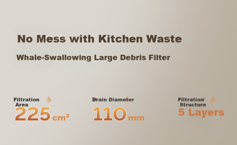 JOMOO Magician Kitchen Sink 304 Stainless Steel Large Single Bowl Black Titanium Forged Texture Narrow Edge Undermount Sink 17