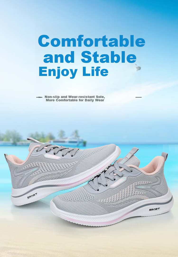 BURUIJING Women's Breathable Mom Sports Casual Shoes Non-slip Old Beijing Cloth Shoes 61129 Pink Size 40 4