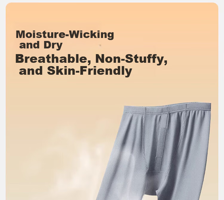 LangSha Men's Thermal Underwear Wool Silk Adjustable AB Side Comfortable Breathable Antibacterial Heating Thin Base Layer Pants Winter 10