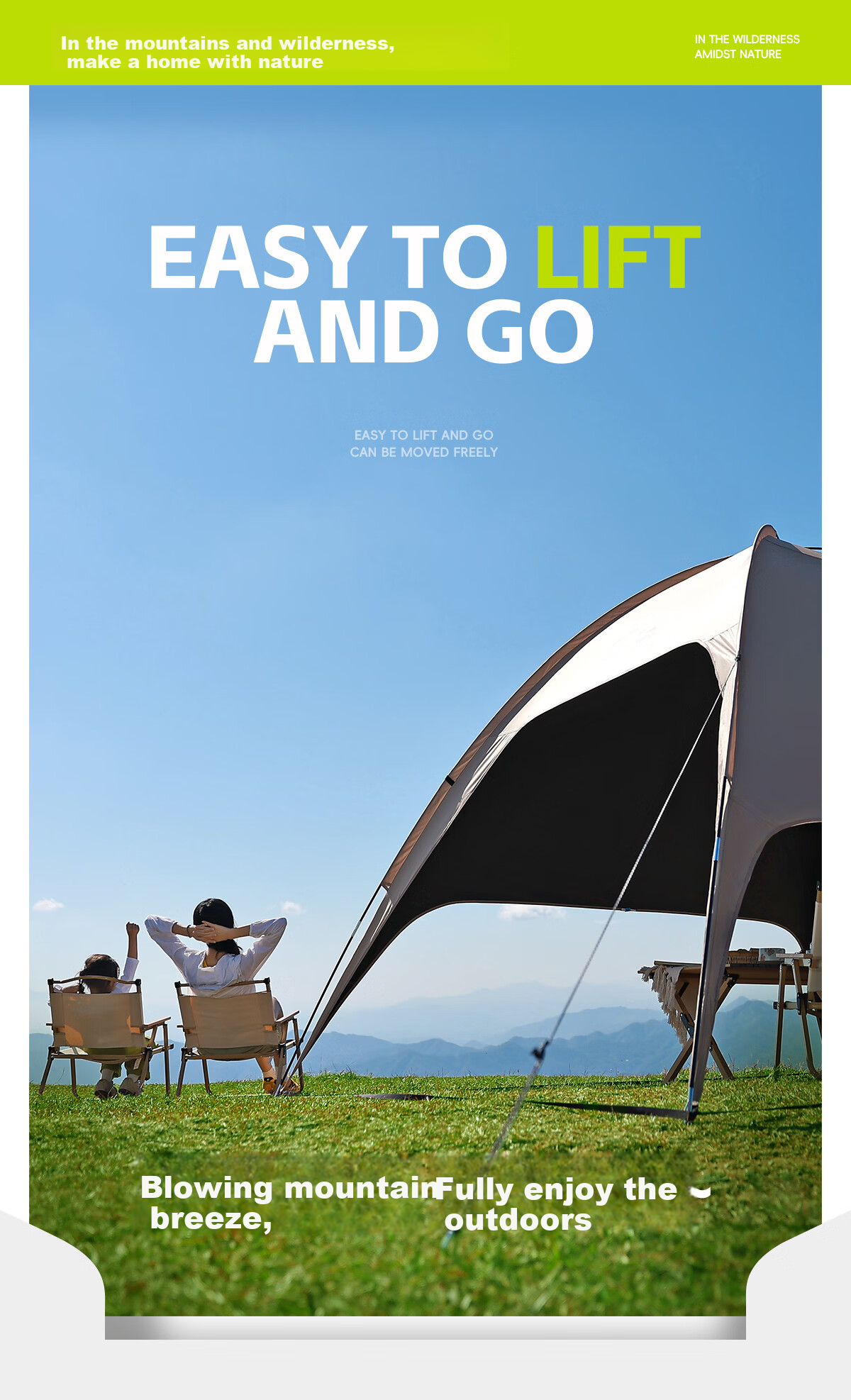 CAMEL Dome Canopy Tent Outdoor Camping Integrated Sunshade Black Coated Easy Quick-Open Umbrella Fabric 2025 New Model 4002 27