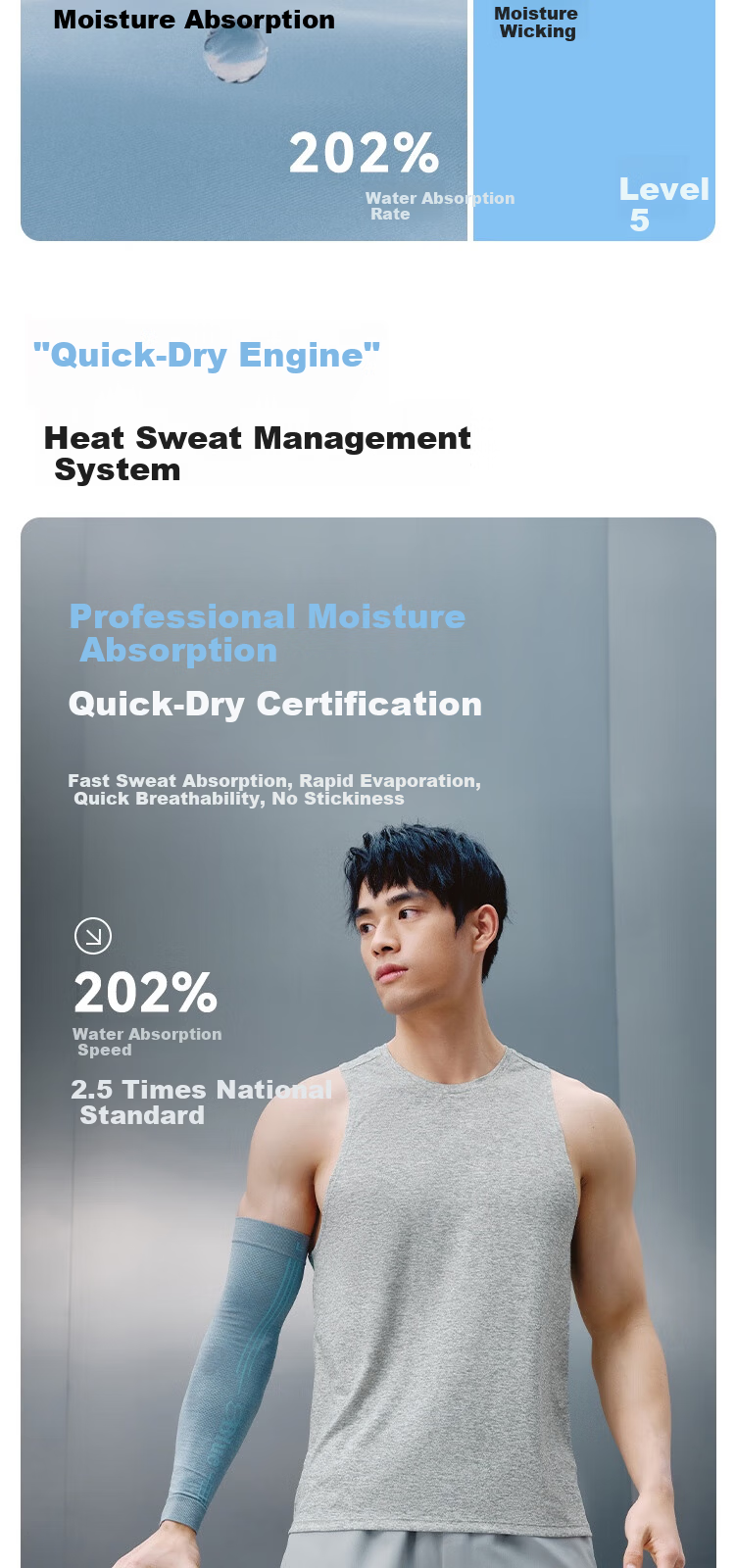JD Jingzao Elastic Quick-Dry Men's Tank Top Running Fitness Sleeveless Basketball T-Shirt Training Sportswear Sage Gray S 2