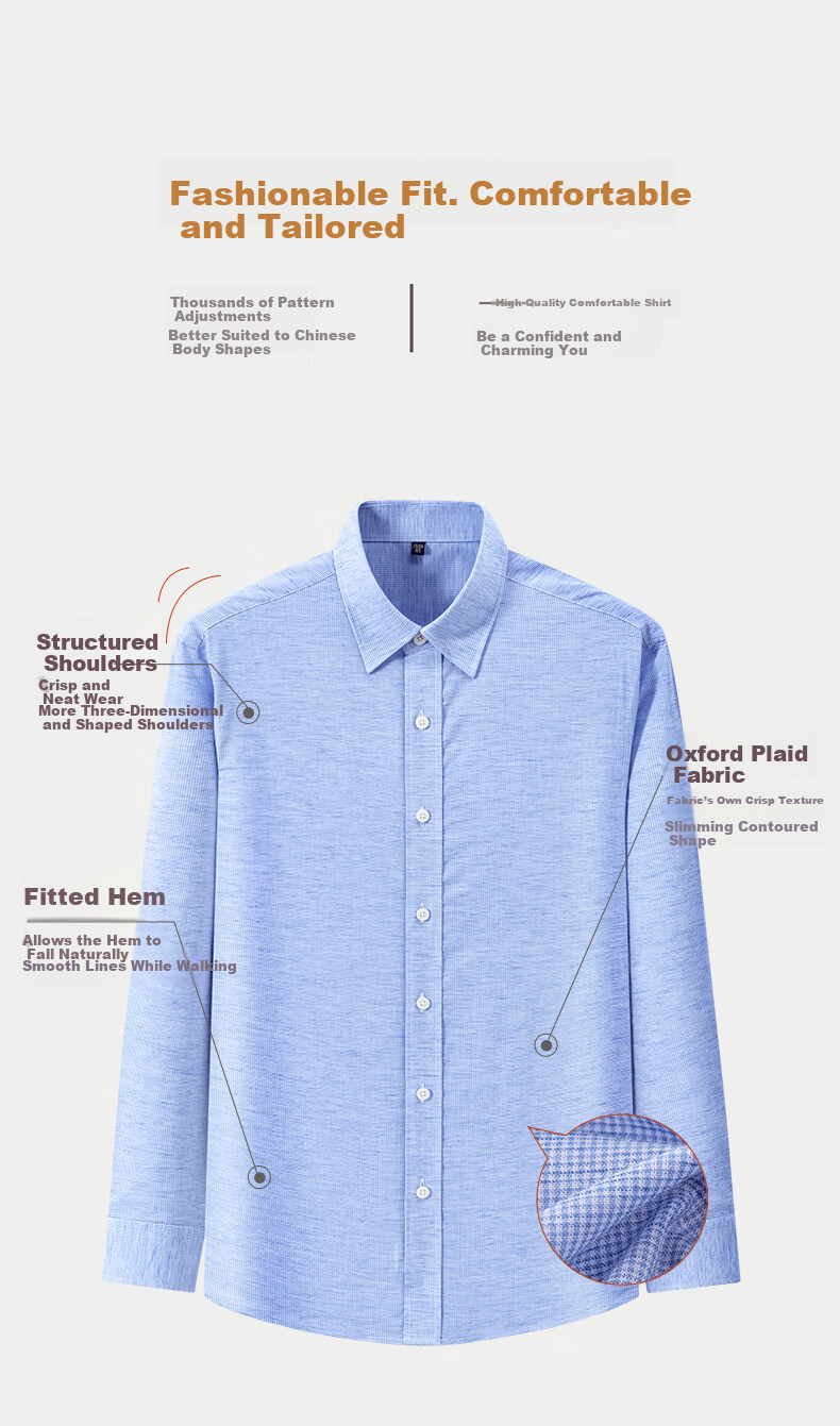FIRS Natural Linen Men's Long Sleeve Shirt 2026 New Breathable Easy-Care Cotton Linen Plaid Business Casual Shirt 4