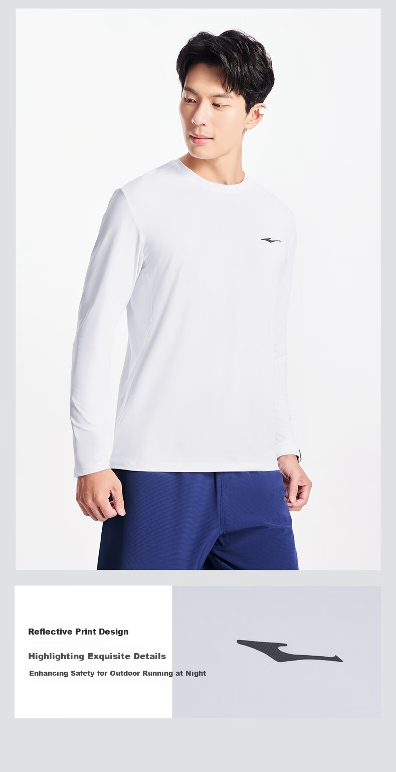 Erke Men's Sports T-Shirt 2026 New Lightweight Moisture-Wicking Quick-Dry Long Sleeve Crew Neck Versatile Base Layer Top 9