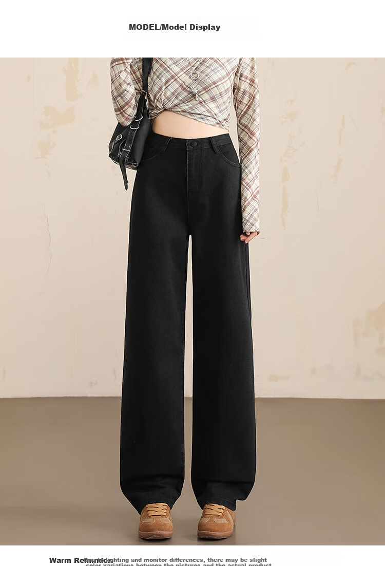 BEAUTIFUL WARDROBE Loose Straight Wide-Leg High-Waist Jeans Women's 2026 Spring Summer Versatile Slimming Fashion Pants 9