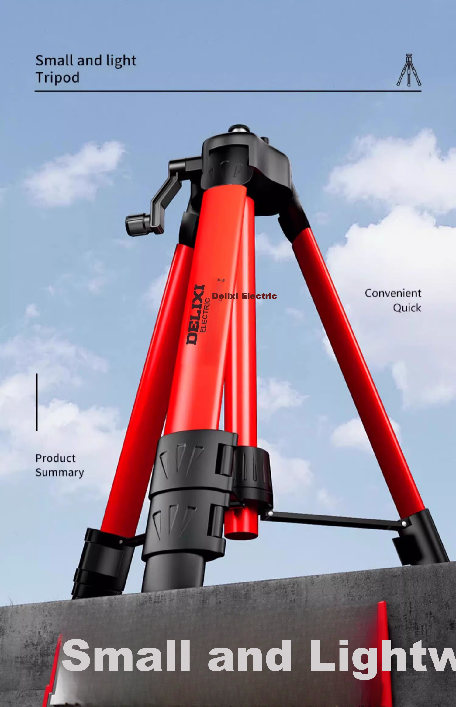 DELIXI ELECTRIC Infrared Level Bracket Universal Tripod Telescopic Adjustable Support Laser Tripod 1