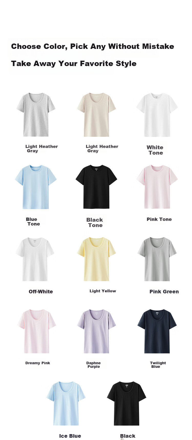 Semir Women's Short Sleeve T-Shirt 26 Summer Slim Fit U-Neck Loose Fit Round Neck Base Shirt 109326100001 33