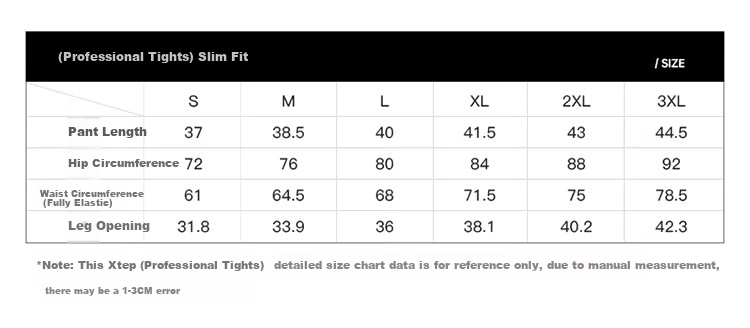 Xtep Men's Compression Running Shorts Breathable Quick-Dry Sports Tights Outdoor Training Pants 32