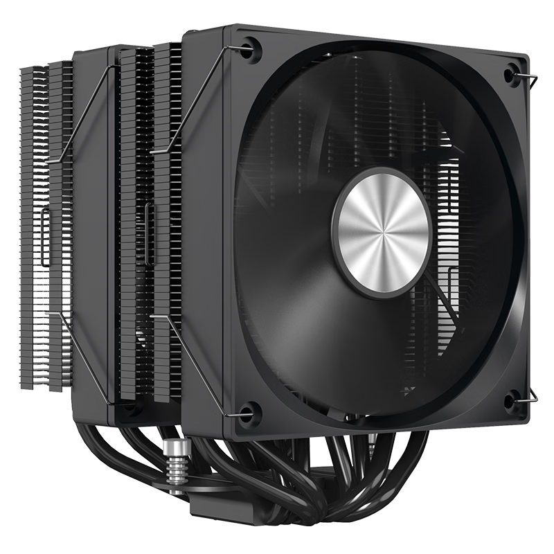 BUBALUS T81 8-Copper Tube Blackened Dual-Tower CPU Cooler (Air Cooling/Multi-Platform/Supports LGA 1851/AM5/PWM Smart Temperature Control/Dual Ball Bearings/12CM Dual Fans/CD Pattern Logo)