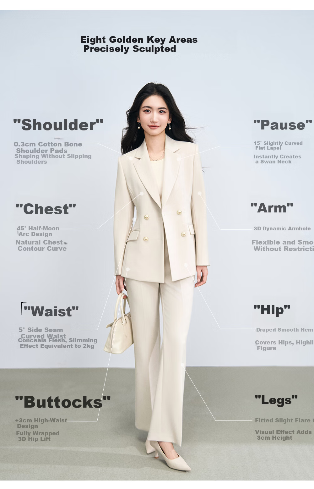 Miss Bird Women's Suit Set Interview Professional Formal High-End Business Workwear Blazer 2