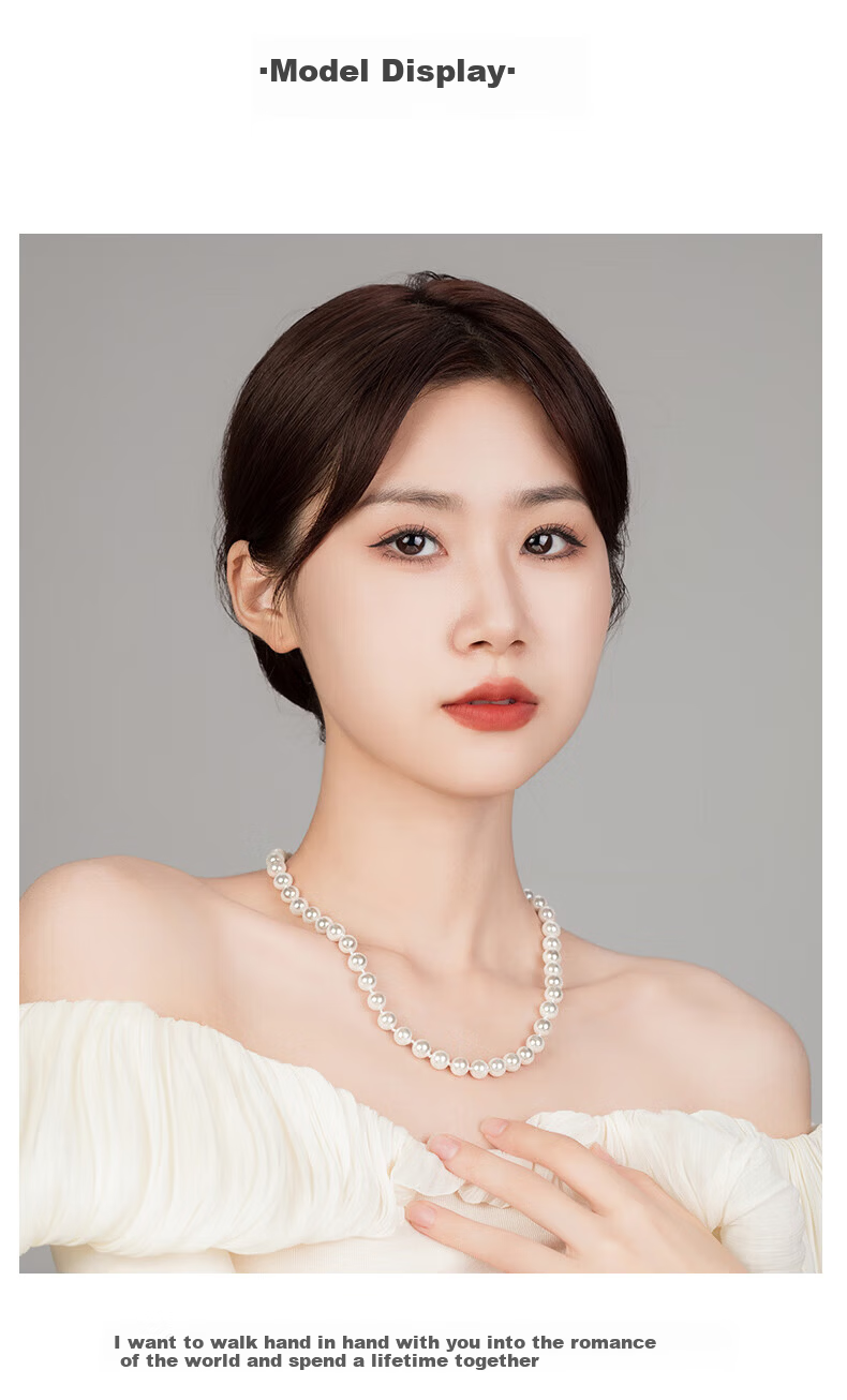 N2it Imitation Pearl Bead Necklace for Women, Mom Style Pendant, Practical Mother's Day Birthday Gift for Mother-in-Law, Elders 8