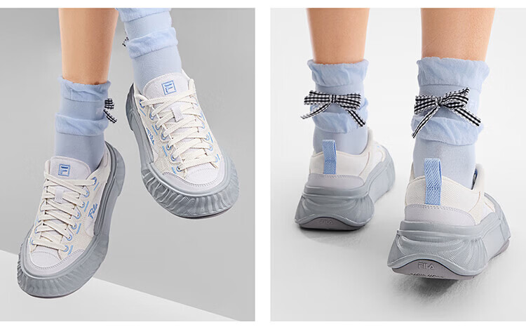 FILA Official Women's Shoes FOSSO 1+ Canvas Shoes 2026 Summer Rock Walking Shoes 1+ Fashion Casual Shoes 33
