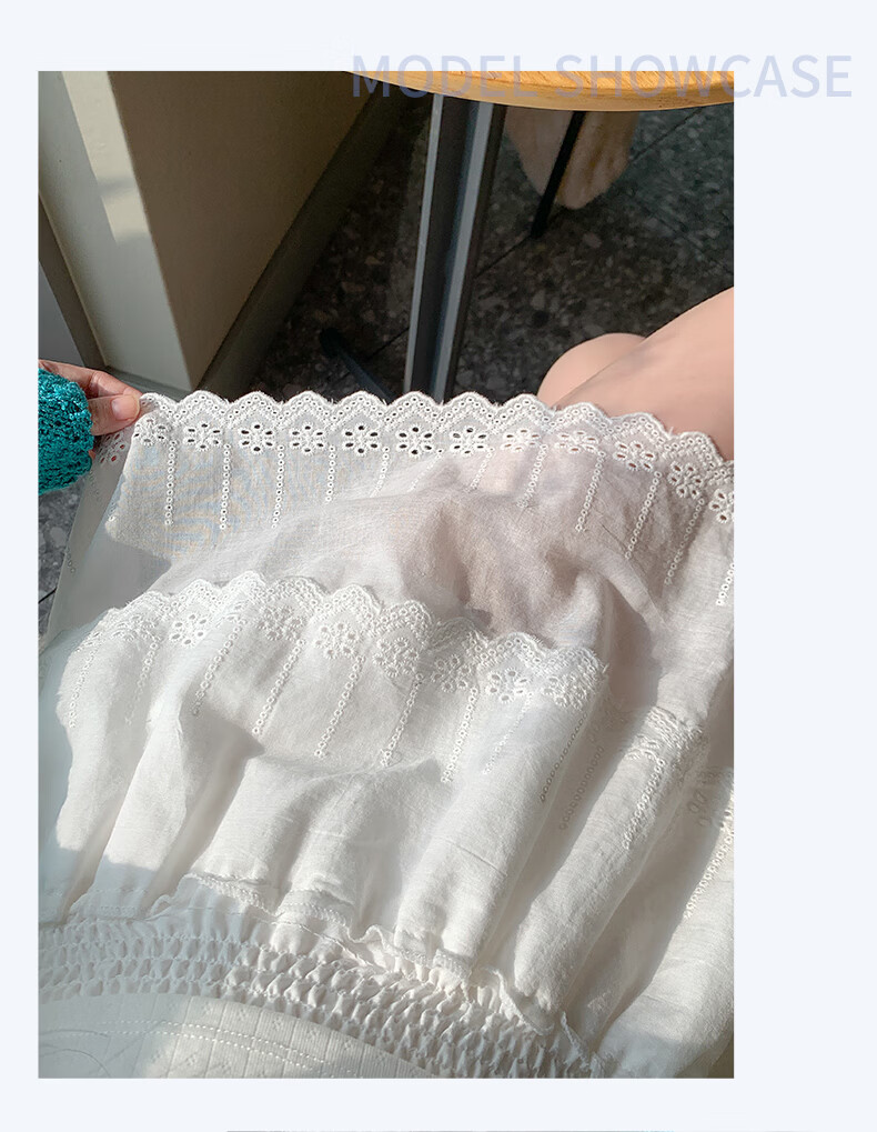 Langsha White Lace High-Waist A-Line Skirt Women Spring Summer Sweet French-Style Short Skirt 10