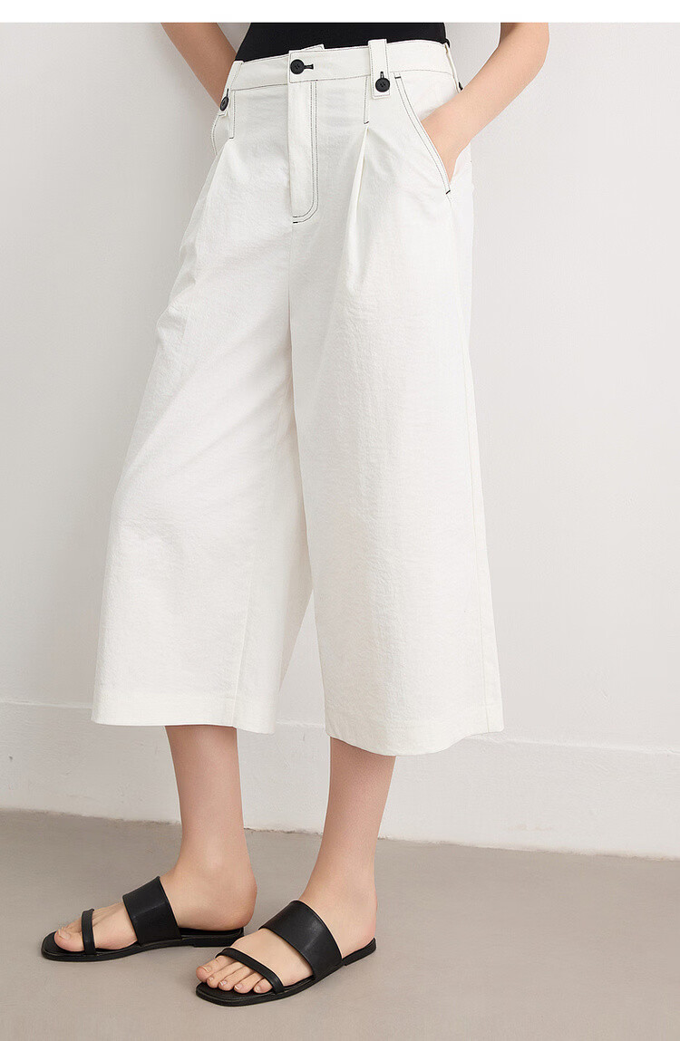 Demana [Light Workplace Style] Summer Simple Commuter Six-Point Straight Loose Versatile Petite Women's Casual Pants 17