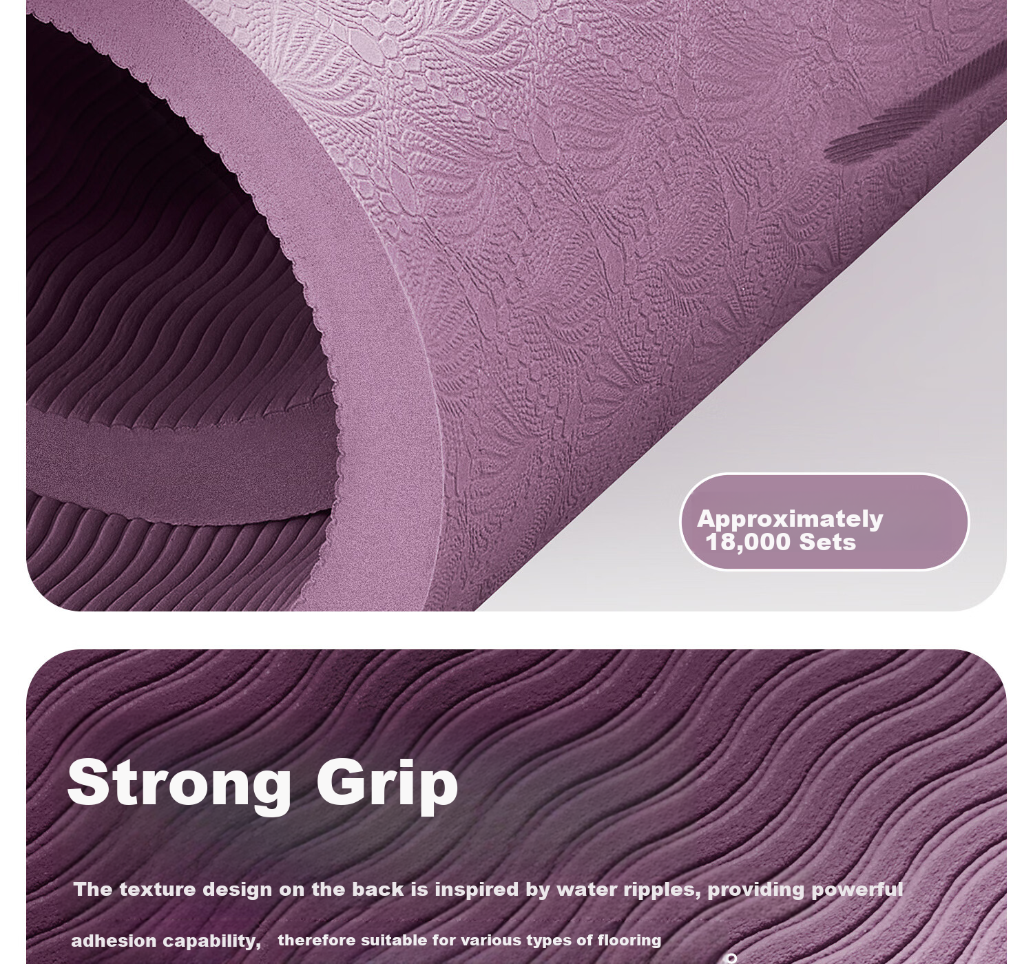 Yottoy Yoga Mat Extra Long 2m Large Size Thickened Wide Non-Slip Shock Absorption Exercise Mat for Men and Women Home Use 10