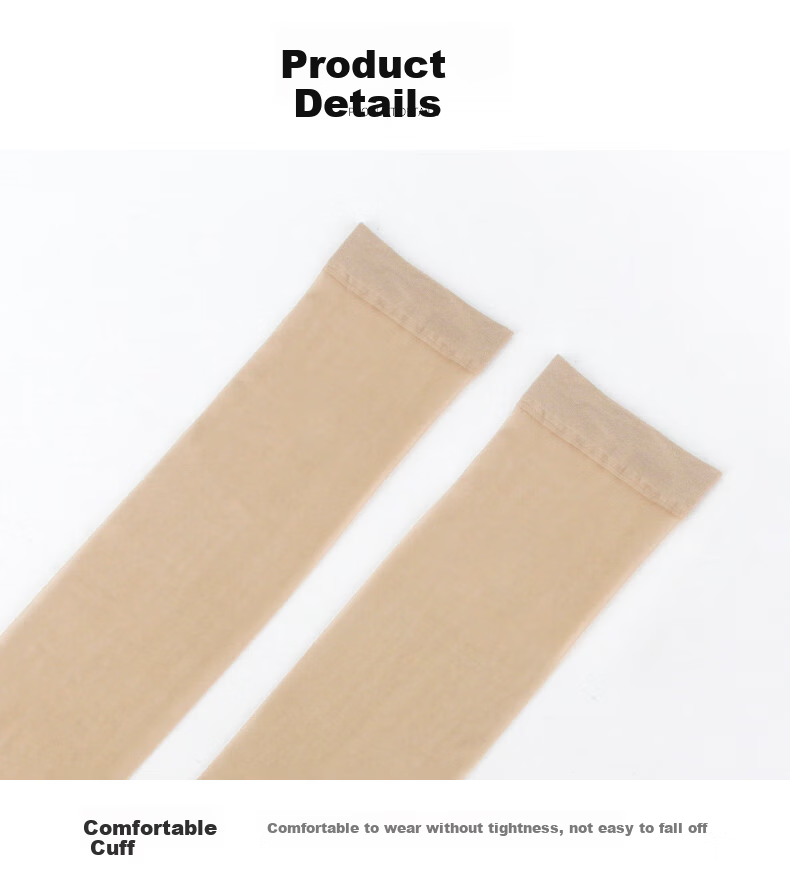 LangSha Mid-Calf Stockings Women Calf Stockings Spring and Autumn Thin Short Anti-Snag Nude Mid-Length Half Tube Socks 10