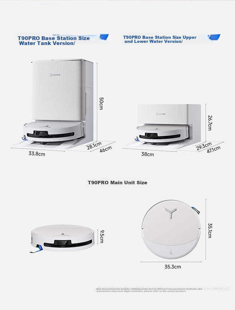 Ecovacs T90 PRO Robot Vacuum Cleaner - New Release, 4-in-1 Vacuum, Mop, Wash, Dry with Automatic Cleaning, Dust Collection, Hot Water Mop Washing, Hot Air Drying, Drum Water Washing, and Water Supply  42