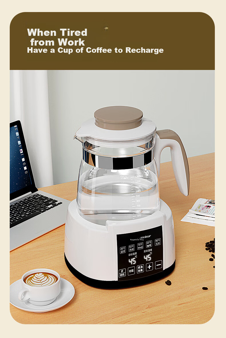 Royalstar Thermostatic Electric Kettle Baby Milk Warmer Household Intelligent Milk Heater 10